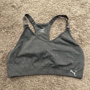 Gray Puma sports bra size extra large